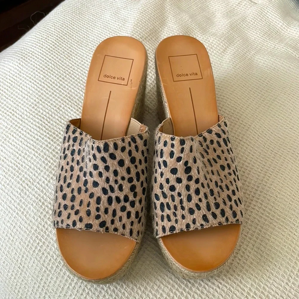 Dolce Vita animal print platform espadrilles - Picture 1 of 2